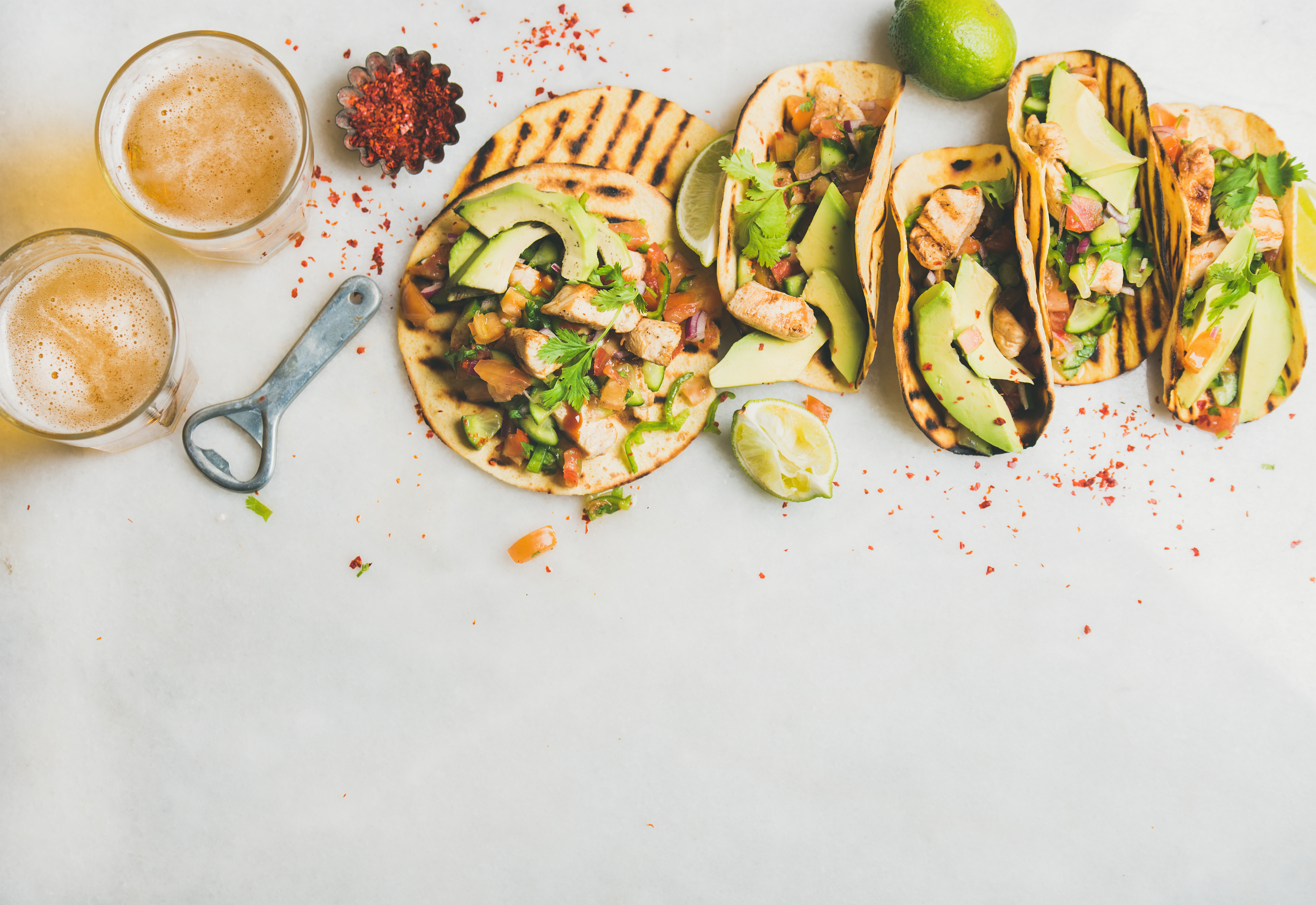 Arranged Food and Objects