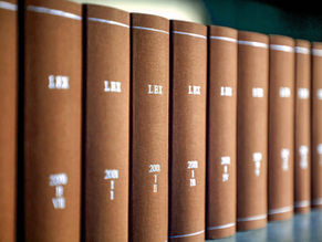 A row of law books