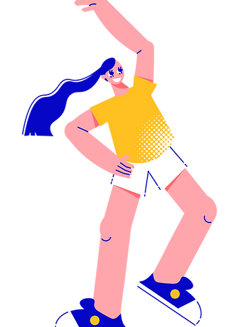 Stretching Cartoon Illustration