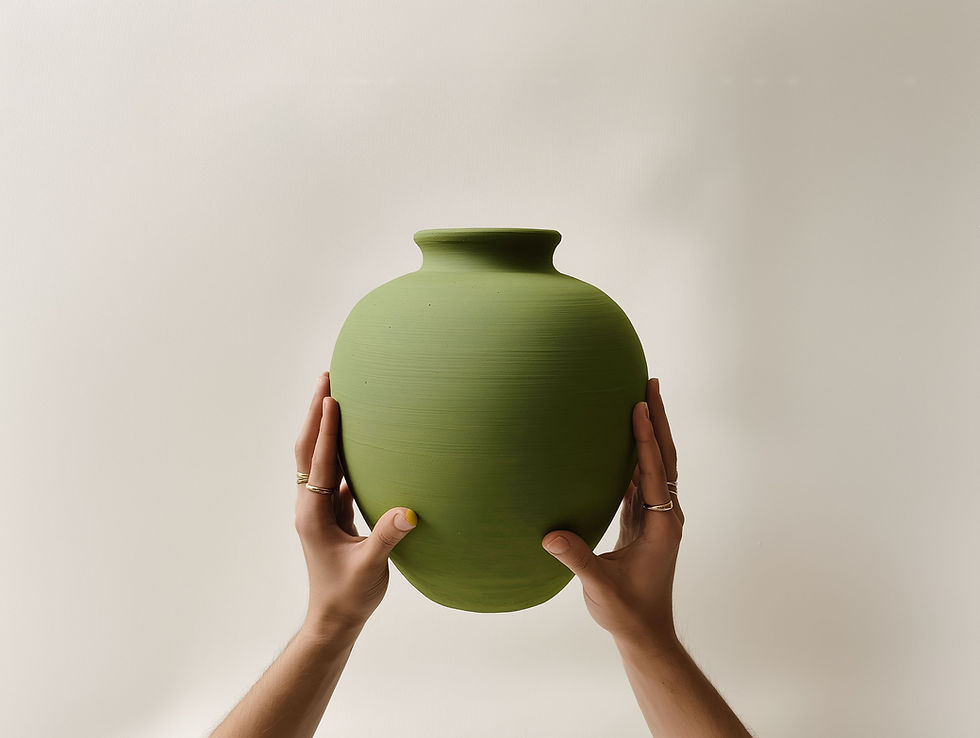 Hands Holding Vase