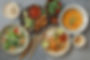 Many food on a table