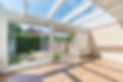 A lean-to conservatory looking out onto a small garden