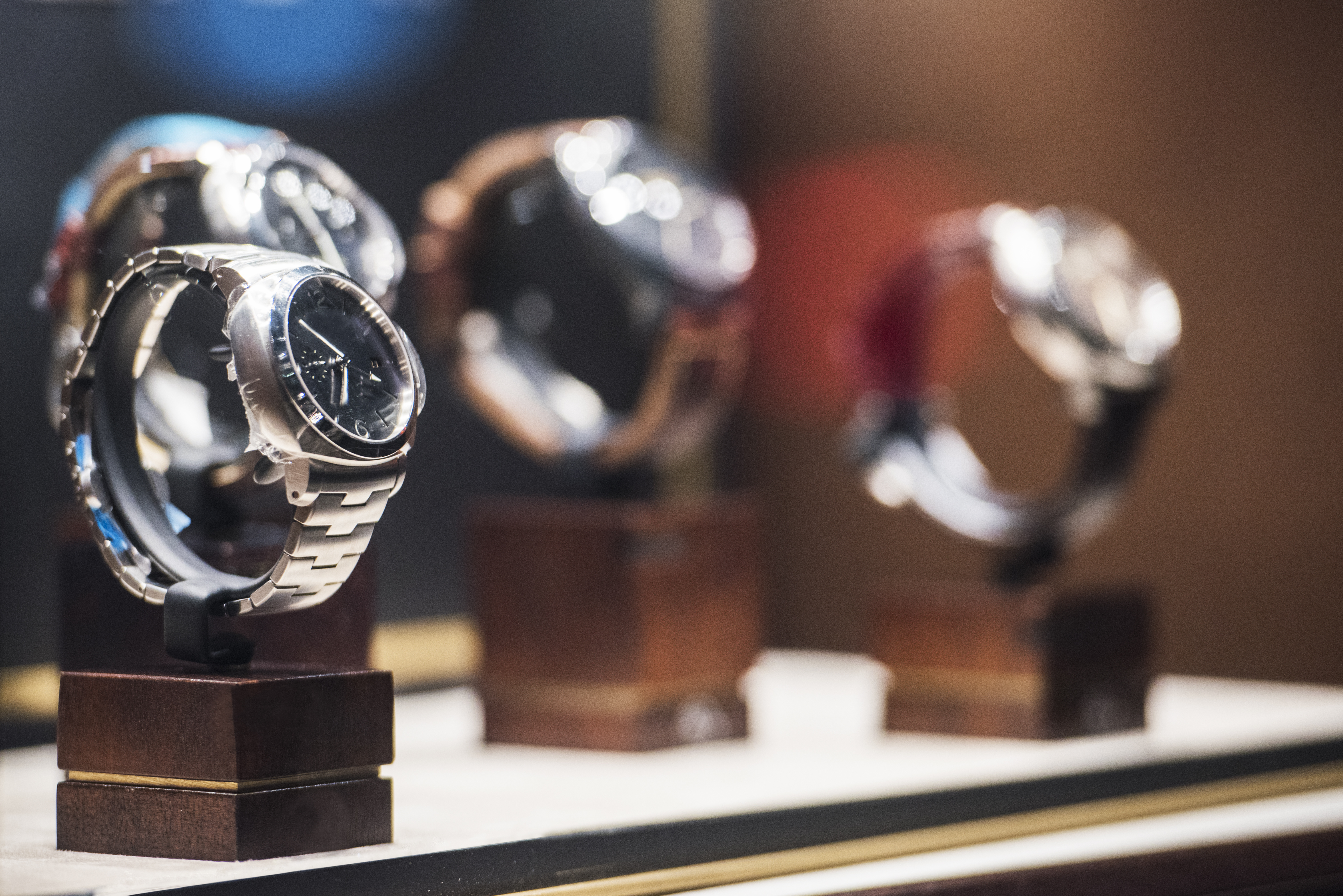 Watches on display