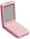 Telefone flip rosa