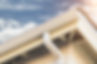 A house with new seamless aluminum rain gutter