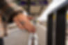 Woman's hand on railing Accessible Public Transport