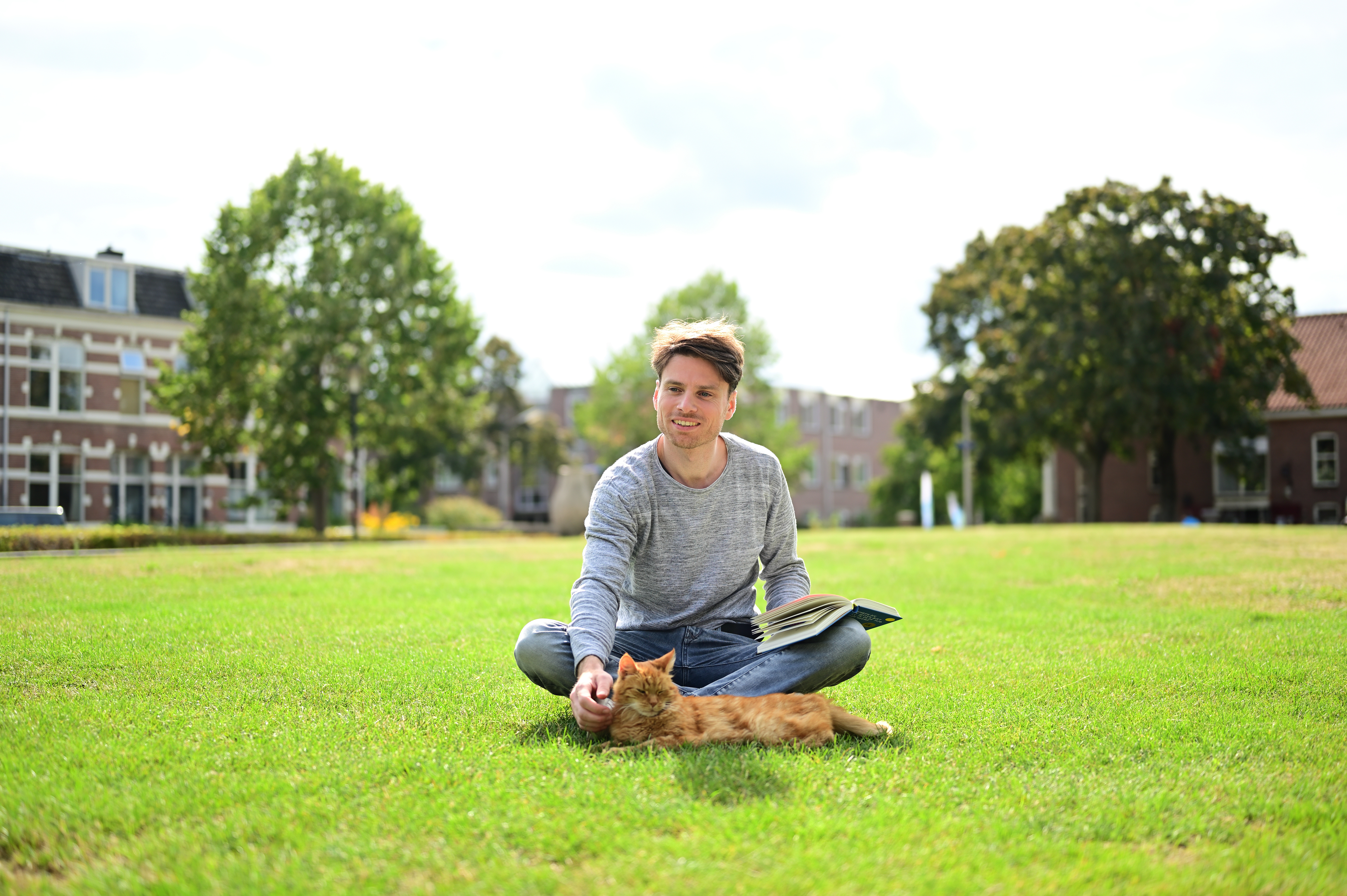 Man with Cat