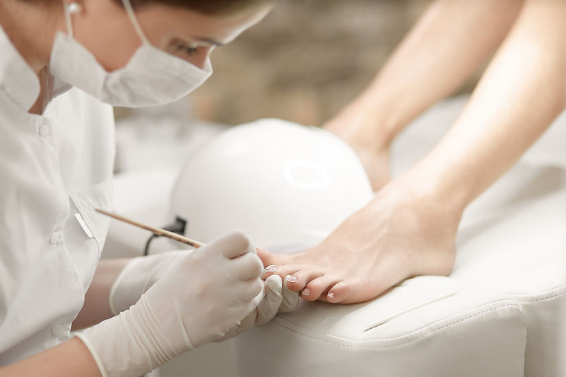 Pedicure in Progress