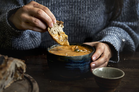 Soupe avec du pain