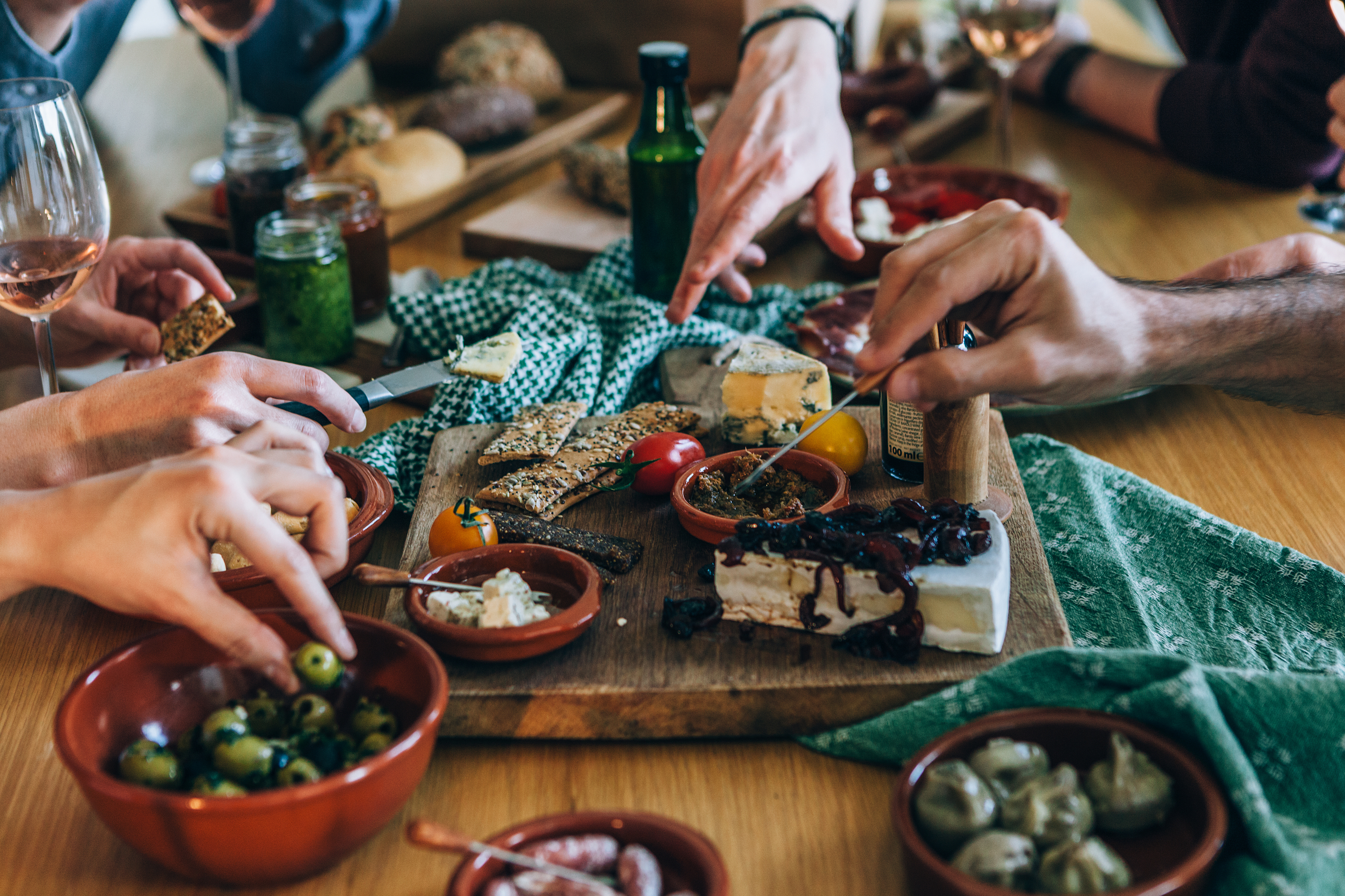 Arranged Food and Objects