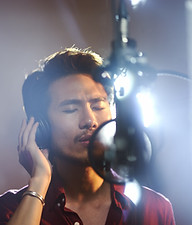 Singer Recording a Song