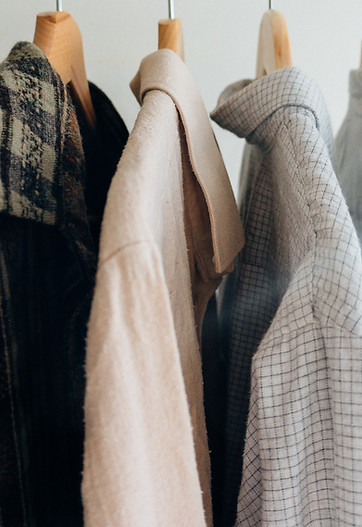 Mens Shirts and Coat on Rack