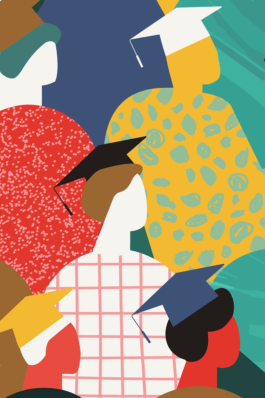 Graduates Colorful Illustration