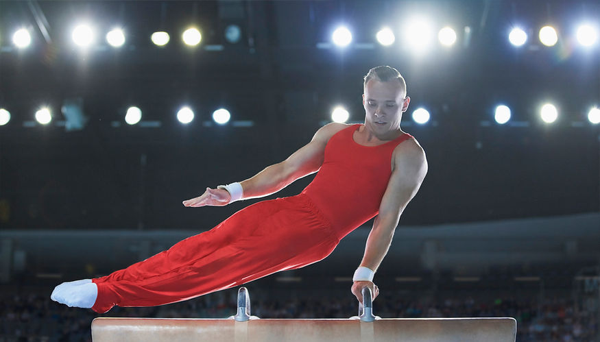 Gymnast Performing