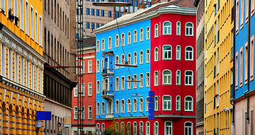 Colourful buildings