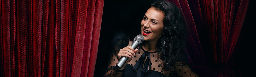 Woman Holding Microphone