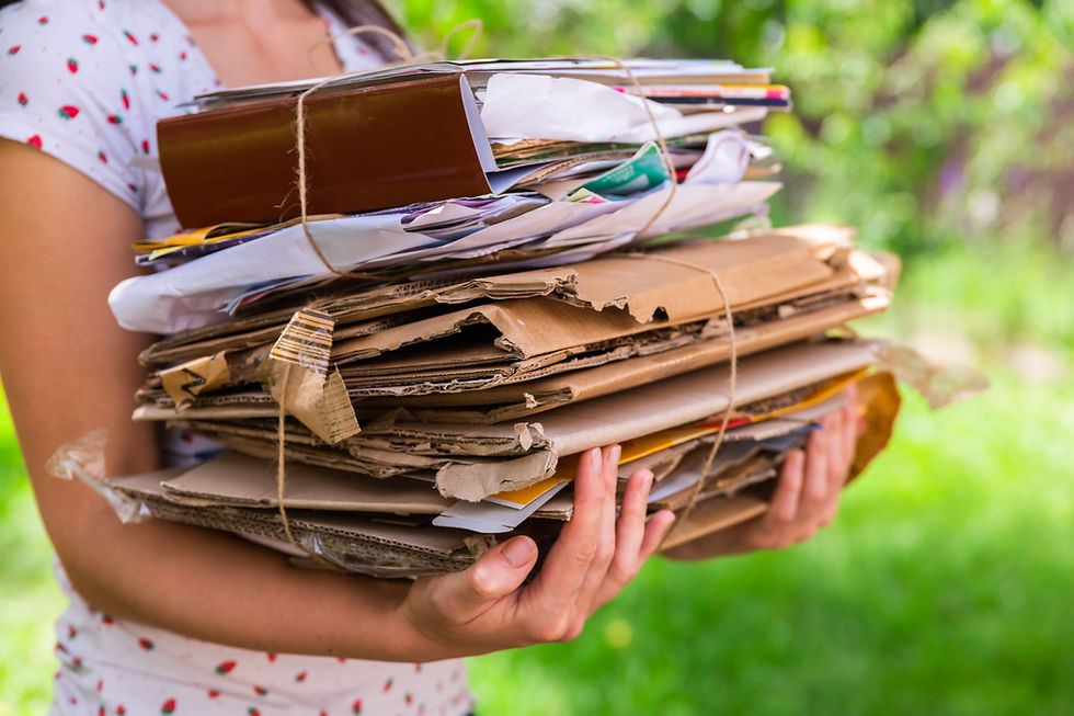 Holding Recycled Paper