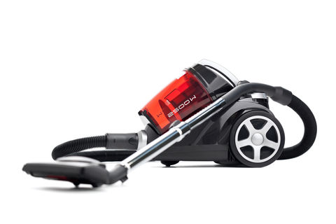Modern red vacuum cleaner