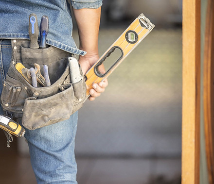nterior door repair and frame adjustment completed by a handyman in SE Wisconsin.