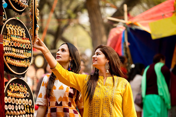 Women Shopping Outdoors