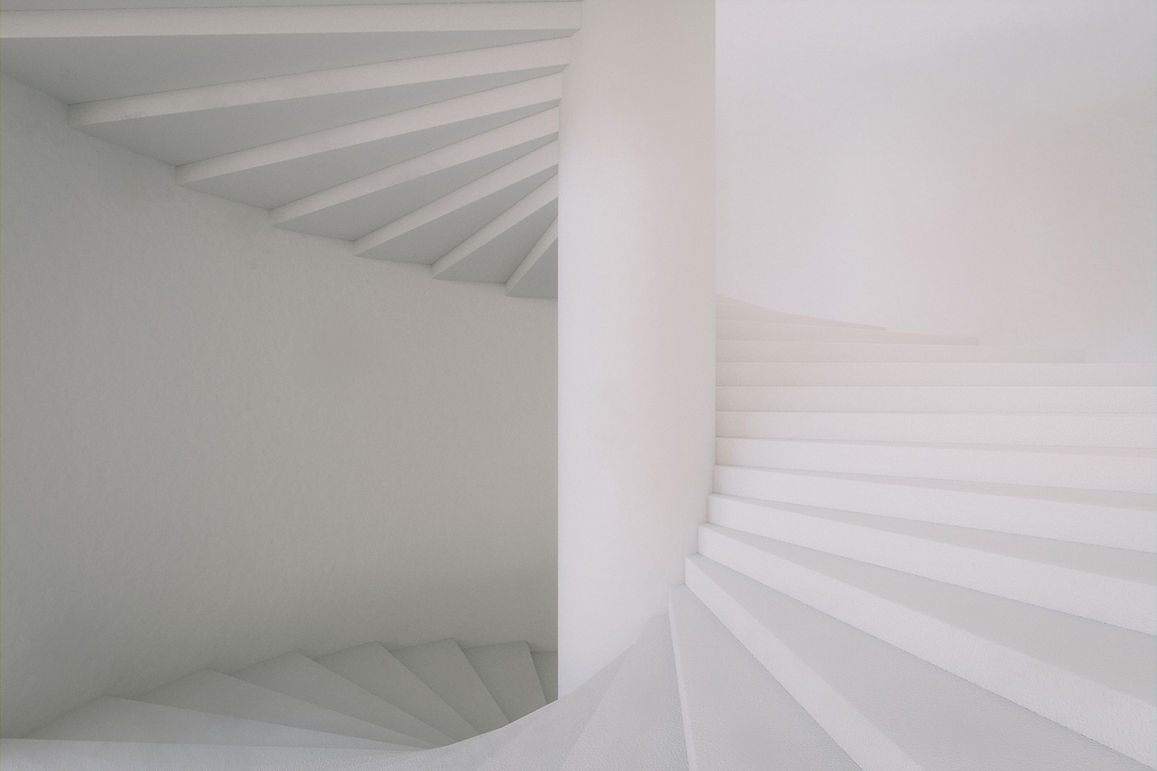 White Spiral Staircase