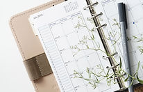calendar in a planner