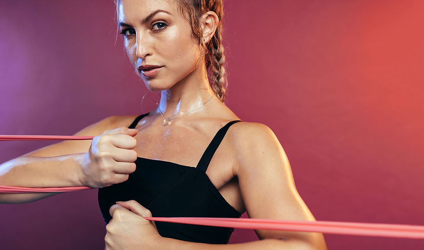 Fit Woman Exercising