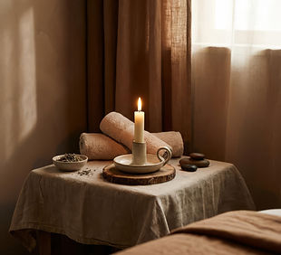 Spa Candle Setup