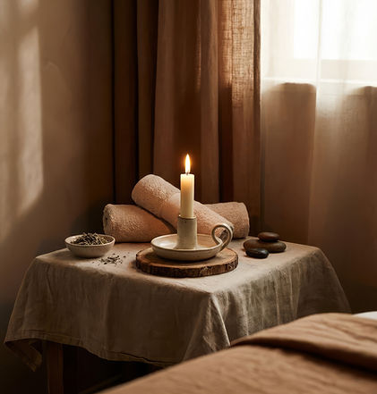 Spa Candle Setup