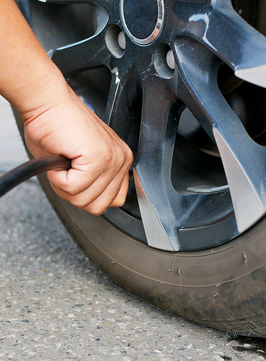 Inflating Car Tire