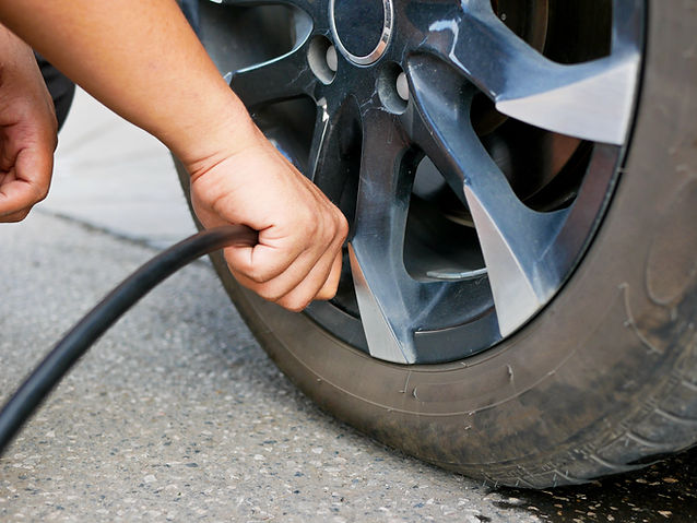Inflating Car Tire