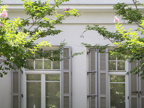 shuttered exterior windows