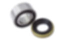 Spare parts for car bearing and oil seal isolated on a white background