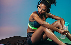 Fit Woman with Headphones