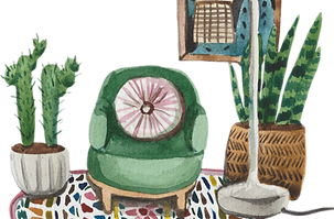 Illustration d'un salon douillet