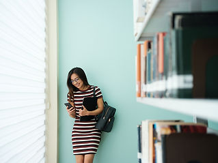 Student at the Library