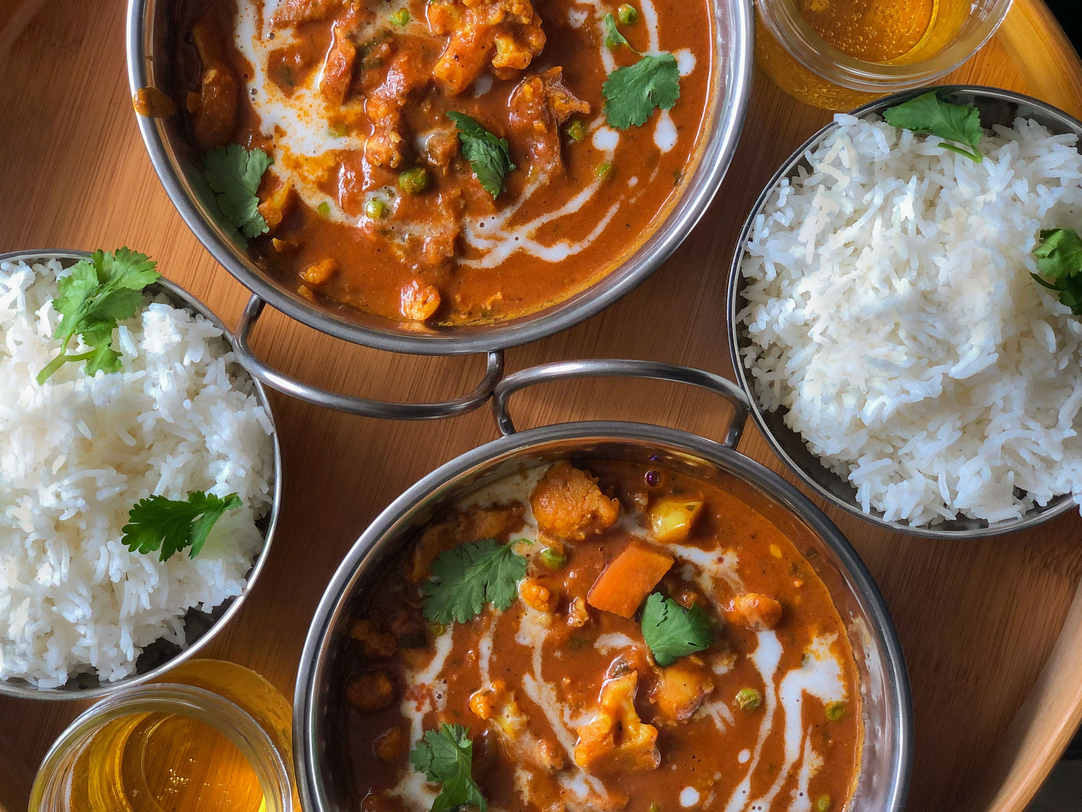 Arranged Food and Objects