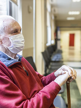 Senior Man with Mask