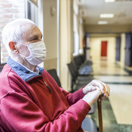 Senior Man with Mask