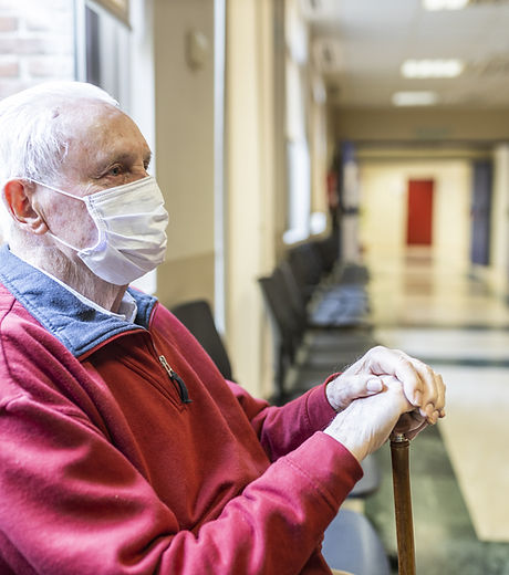 Senior Man with Mask