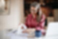Woman Reviewing Bills