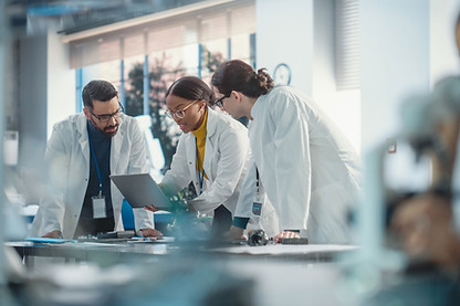 Scientists Collaborate to develop a grant proposal including how they will use the knowledge gained through this grant to impact their community.