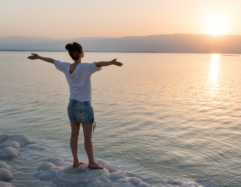 Woman Enjoying Sunset