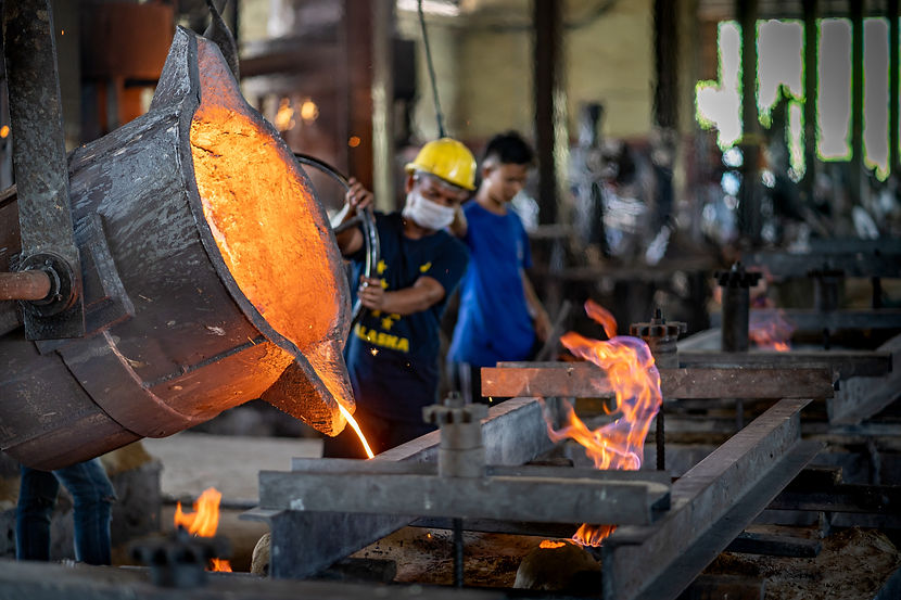 Molten Metal in Foundry