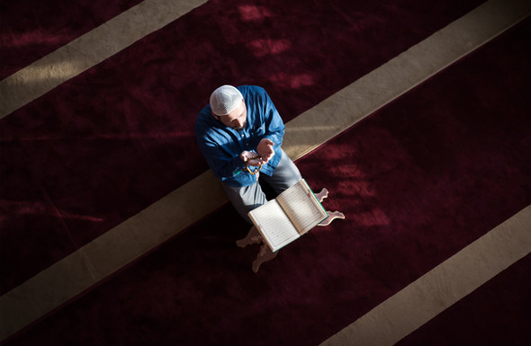 Reading Quran and Praying
