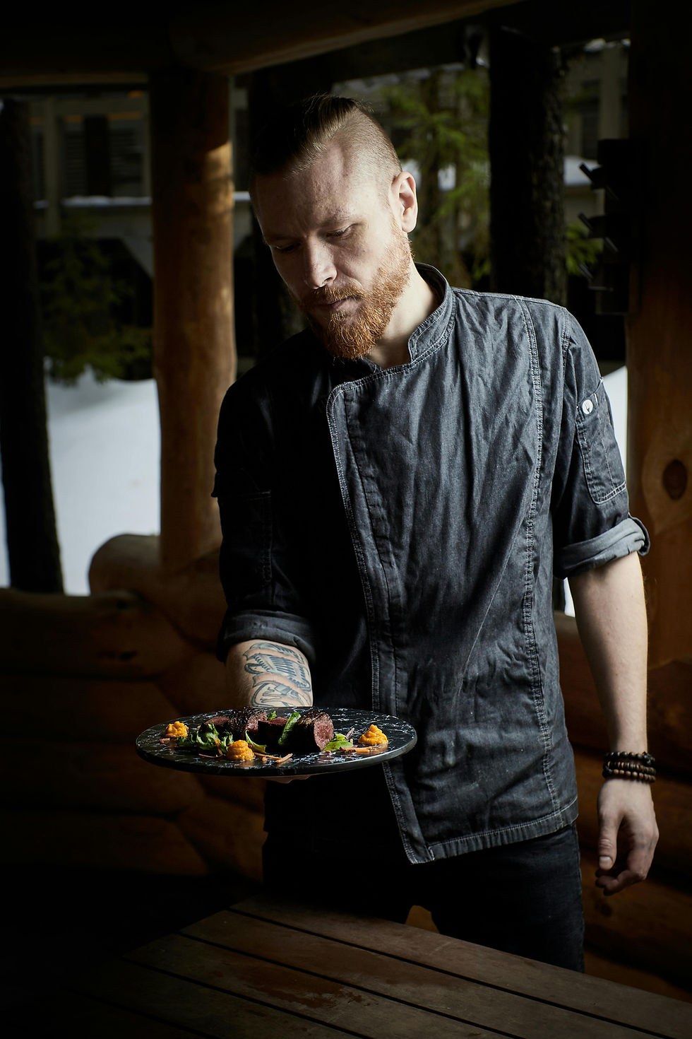 Chef Presenting Dish