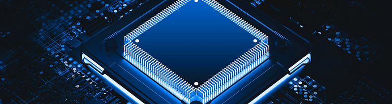 Blue Microchip Closeup