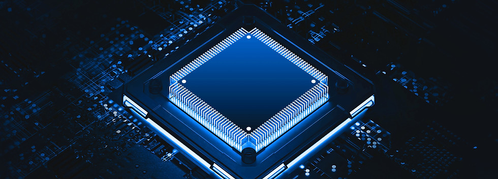 Blue Microchip Closeup