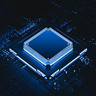 Blue Microchip Closeup