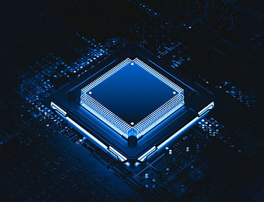 Blue Microchip Closeup